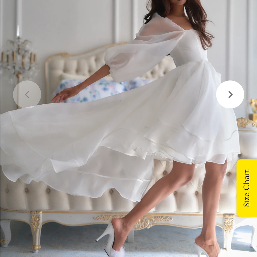 Selkie White One Shoulder Fit and Flare Dress